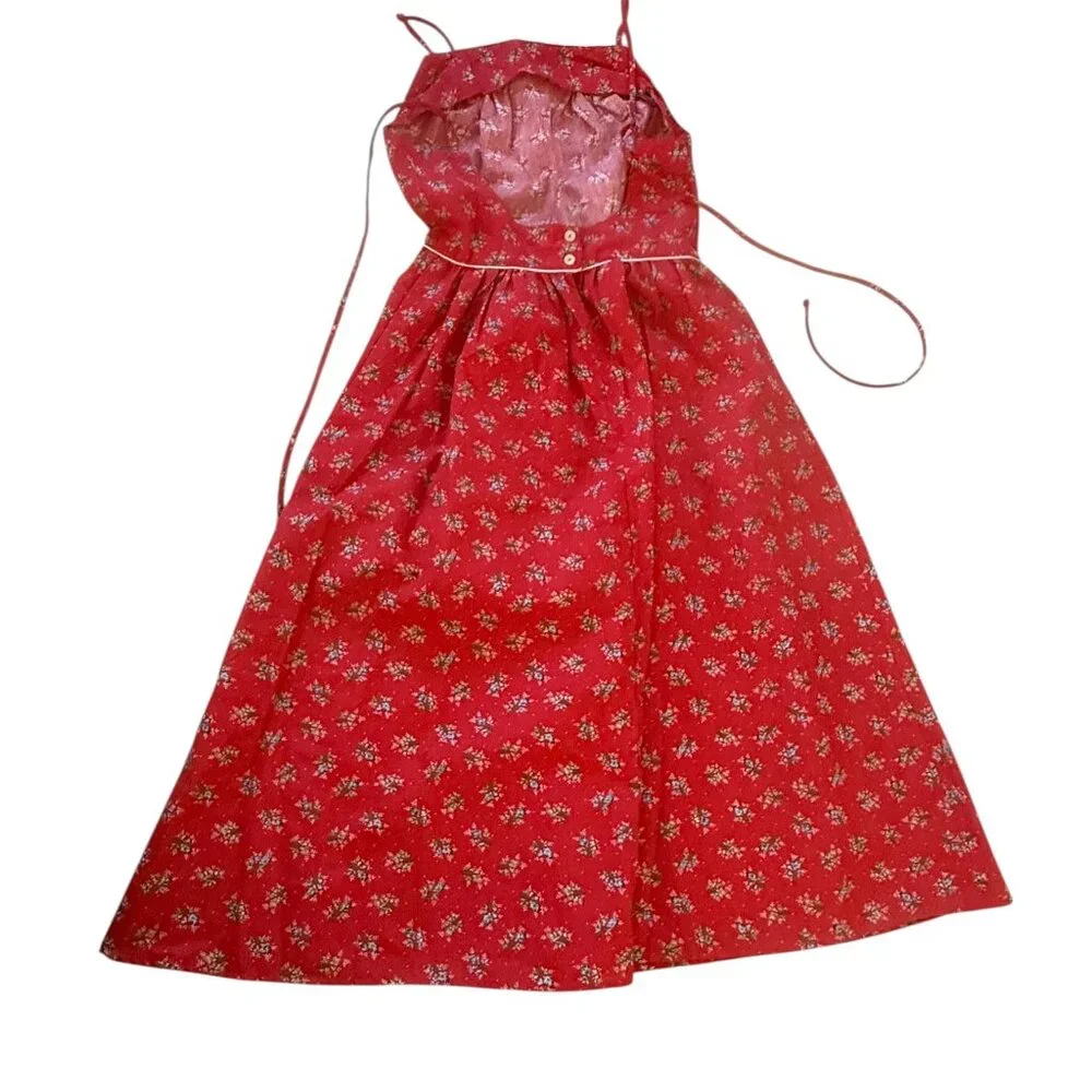 Byer Too! Vintage Open Back Strap Flowered Sun Dress Sz. XS 70's Prairie Core - Picture 5 of 16